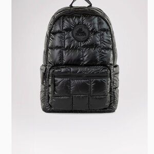 Pajar Shiny Black Quilted Puffy Backpack